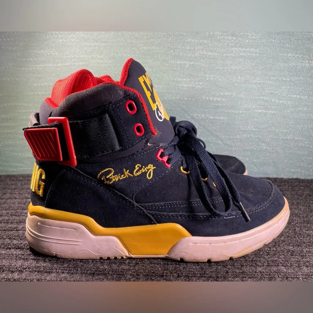 Patrick Ewing 33 Hi Snow Beach 1EW90128-433 Blue Red Yellow & White Size 6 - Picture 6 of 10